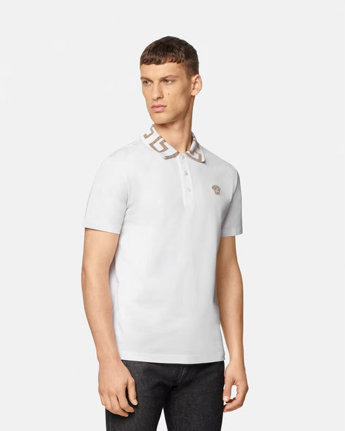 VERSACE Greca Polo Shirt Mens Apparel
